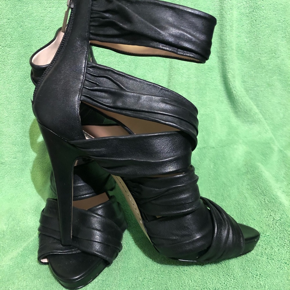 Strappy high heels